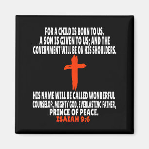 Jesaja 9_6 Bibelverse Schrift  Magnet