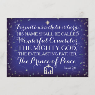 Jesaja-9:6 für an uns ist ein Kind geboren Einladung