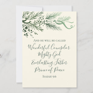 Jesaja 9,6 Schrift Pine & Bow Foto Weihnachten