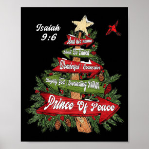 Jesaja 9_6 Und er wird Jesus Weihnachtsbaum C gena Poster
