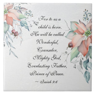 Jesaja-9:6 wird er Wonderful… Weihnachten Fliese