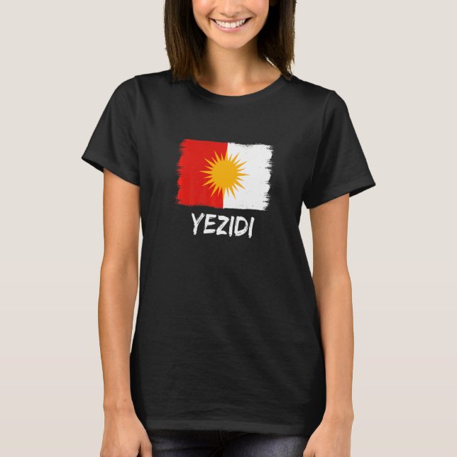 Jesiden-Flagge Ezidi T-Shirt (Vorderseite)