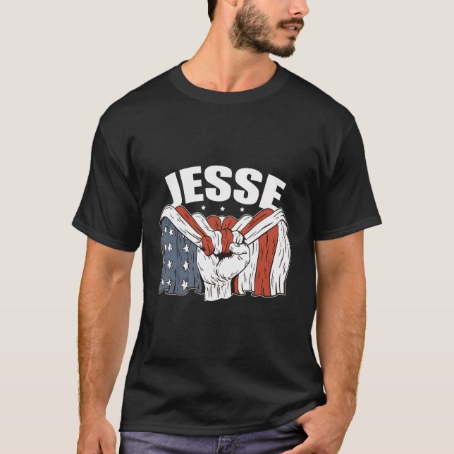 Jesse Birthday Patriotic Vorname Personalisiert U T-Shirt (Vorderseite)