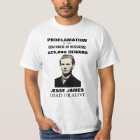 Jesse James $ 25.000 Gewollt Poster Men's T - Shir