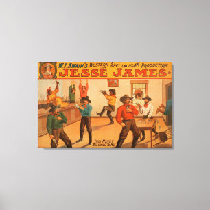 Jesse James Western Spektakuläre Produktion Leinwanddruck