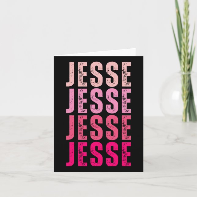 Jesse Personalisiert Name I Liebe Jesse Vintag Karte (Vorderseite)