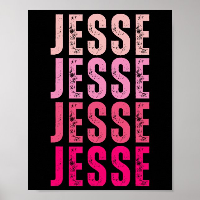 Jesse Personalisiert Name I Liebe Jesse Vintag Poster (Vorne)