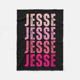 Jesse Personalisierter Name Ich liebe Jesse Vintag Fleecedecke