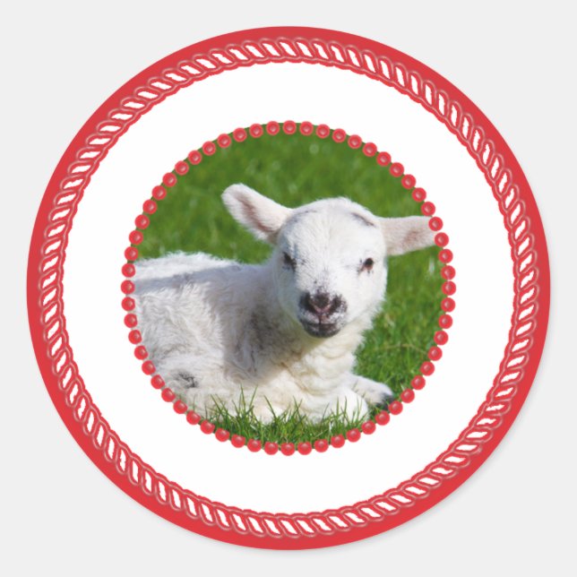 Jesse Tree Lamb Sticker (Vorderseite)