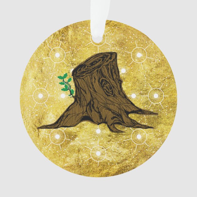 Jesse Tree Sprouting Stump Ornament (Vorderseite)