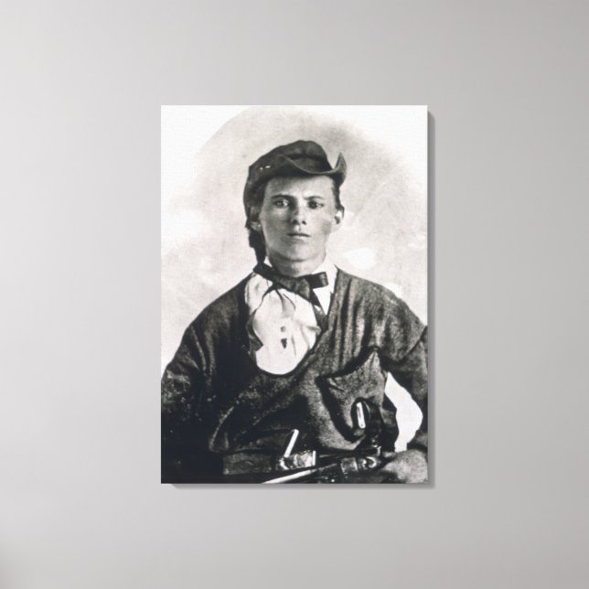 Jesse Woodson James (b/w Foto) Leinwanddruck (Vorderseite)