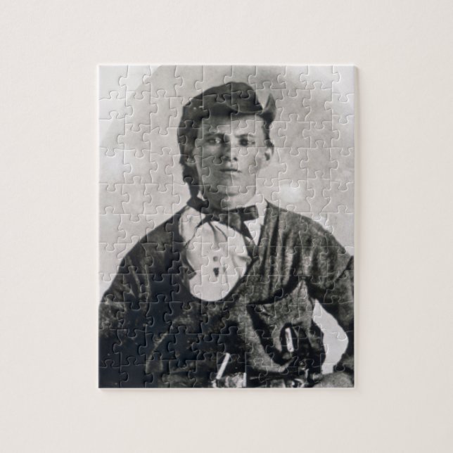 Jesse Woodson James (b/w Foto) Puzzle (Vertikal)