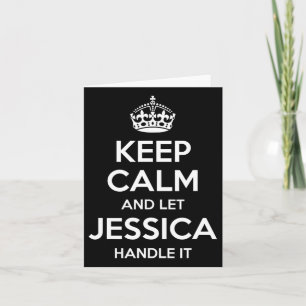 Jessica Behielt Calm Personalisiert Name Funny Bir Karte