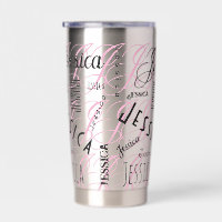 Jessica Benutzerdefinierter Name Schwarz Pink