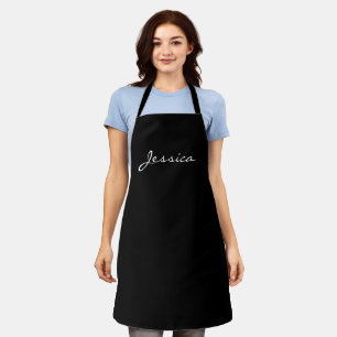 Jessica Custom Chic Black & White Personalisiert Schürze
