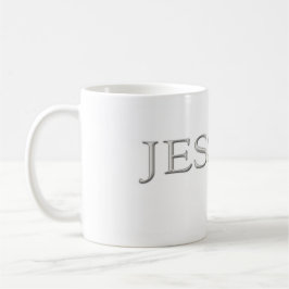 Jessica Custom Raise Silver Name Kaffeetasse