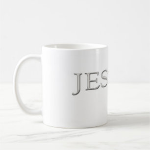 Jessica Custom Raise Silver Name Kaffeetasse