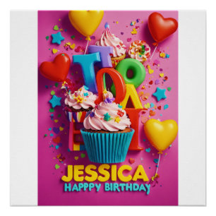Jessica Happy Birthday" Poster