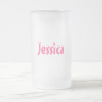 Jessica-Name Art-Mattierte Tasse