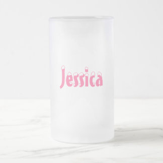 Jessica-Name Art-Mattierte Tasse
