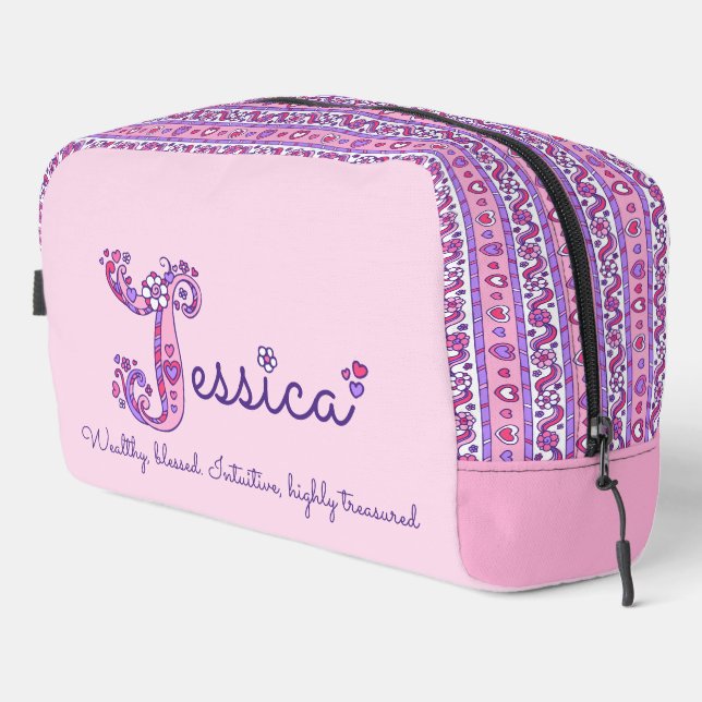 Jessica Name beginnt mit J Girls Waschbeutel (Rechte Ecke)