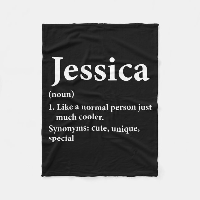 Jessica Name Definition Funny D  Fleecedecke (Vorderseite)