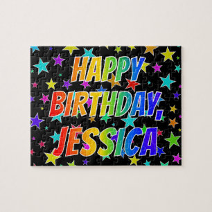 "JESSICA" Vorname, Spaß "GLÜCKLICHER BIRTHTAG" Puzzle