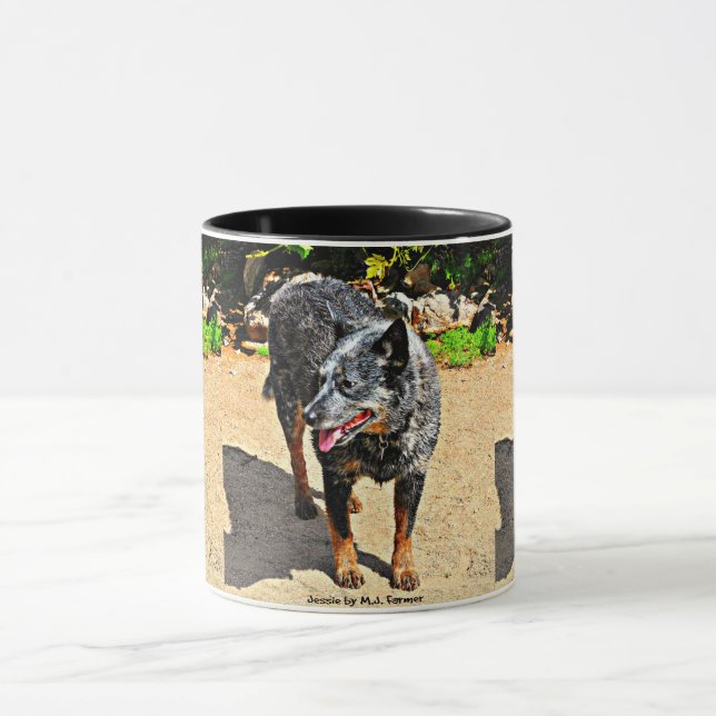 Jessie blaue Heeler Kaffee-Tasse Tasse (Zentrum)