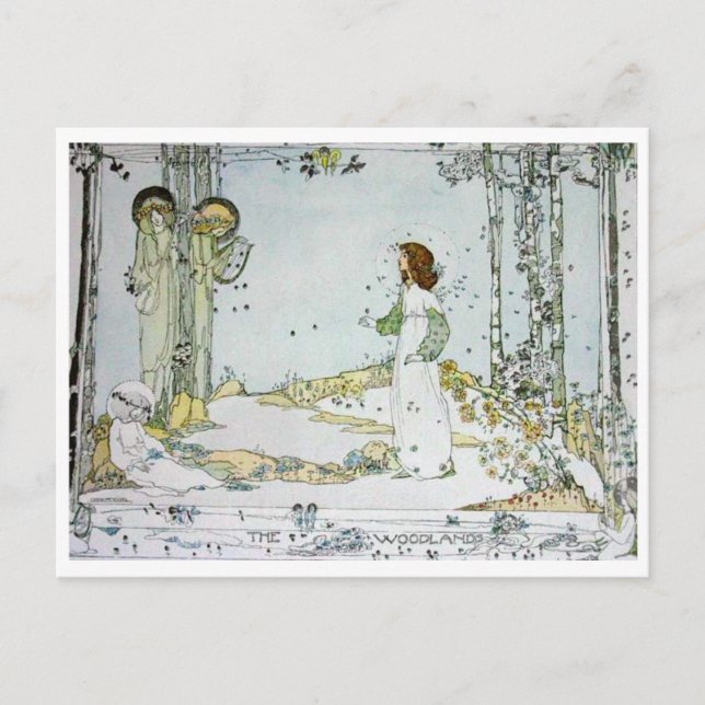 Jessie M. King - The Woodland Postkarte (Vorderseite)