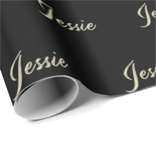 Jessie white gold Handwriting Geschenkpapier