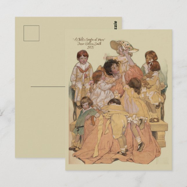 Jessie Wilcox Smith "A Child's Garden of Verses" Postkarte (Vorne/Hinten)