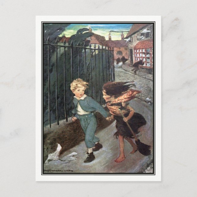 Jessie Willcox Smith - Diamond und das kleine Mädc Postkarte (Vorderseite)