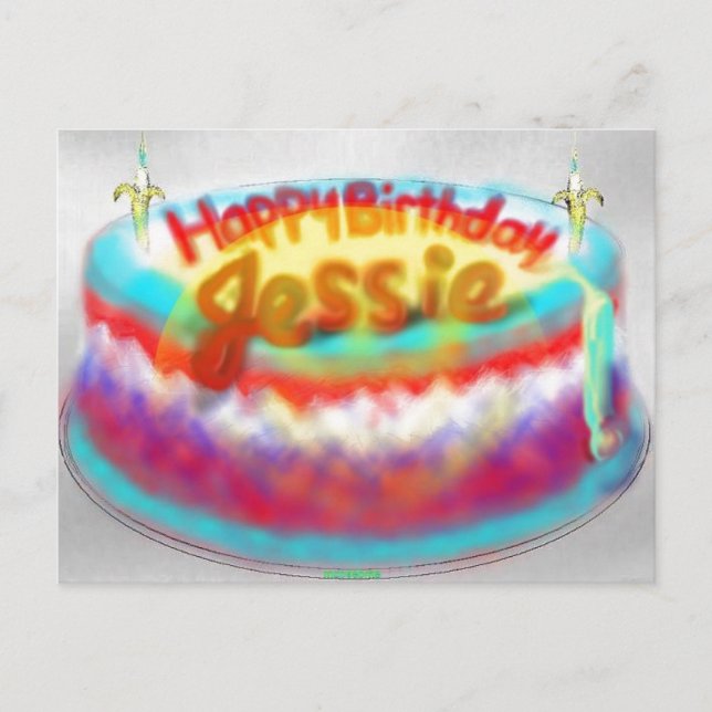 Jessie's 2014 Birthday Cake Postkarte (Vorderseite)