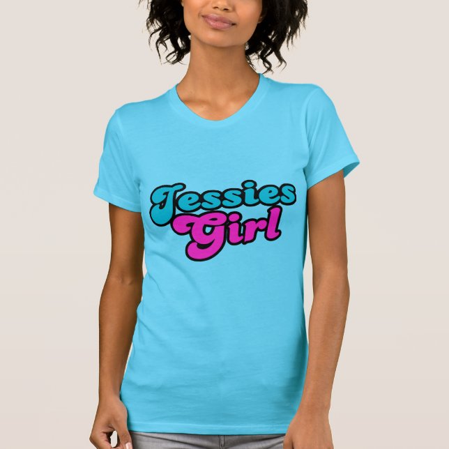 Jessies Girl Flirt 80er Retro T-Shirt (Vorderseite)