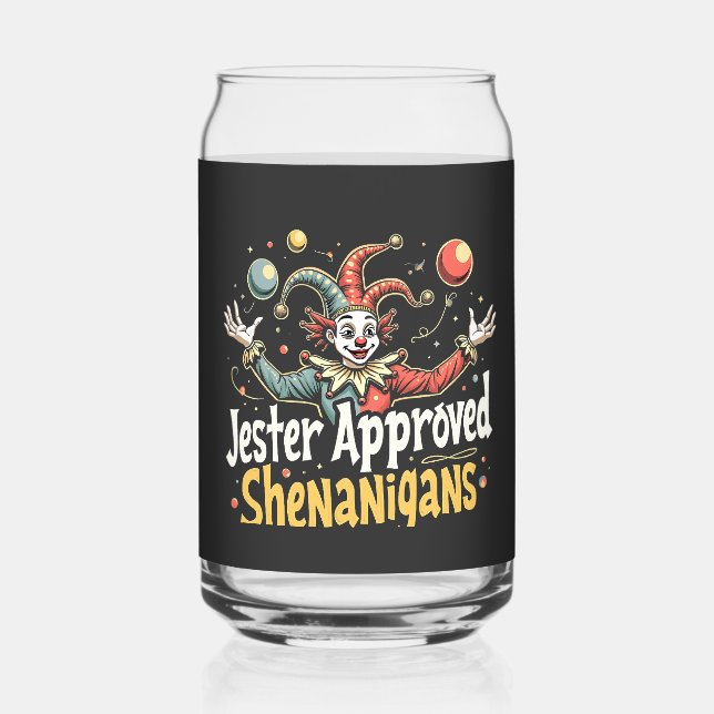 Jester Approved Shenanigans Circus Clown Dosenglas (Vorderseite)