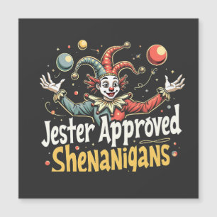 Jester Approved Shenanigans Circus Clown Magnetkarte