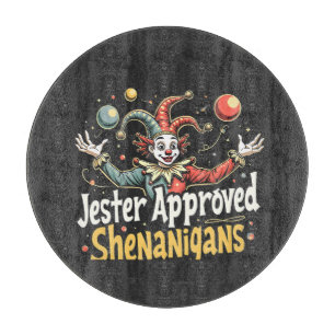 Jester Approved Shenanigans Circus Clown Schneidebrett