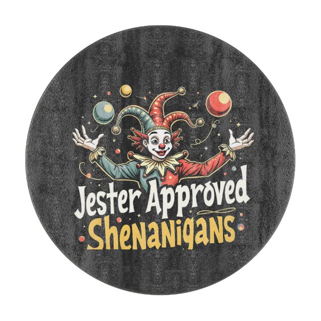 Jester Approved Shenanigans Circus Clown Schneidebrett (Vorderseite)