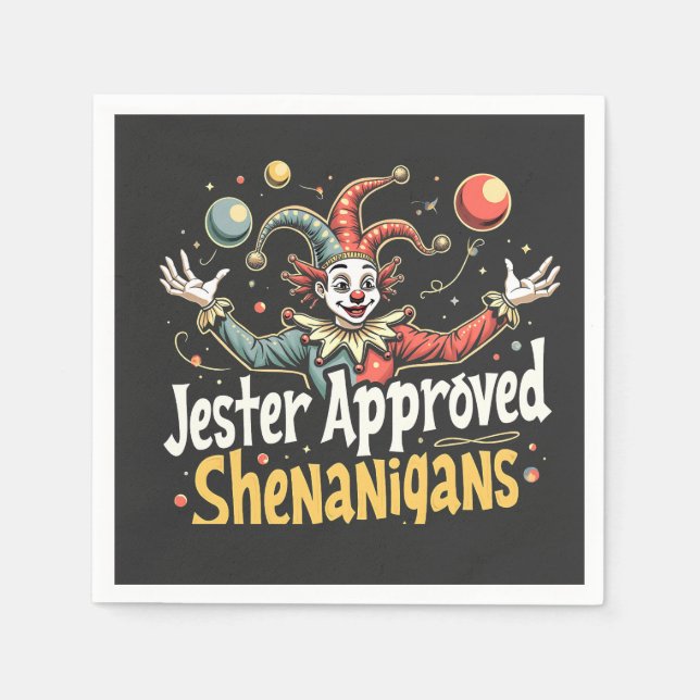 Jester Approved Shenanigans Circus Clown Serviette (Vorderseite)
