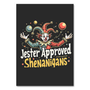 Jester Approved Shenanigans Circus Clown Tischnummer