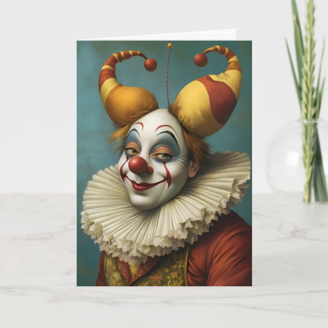 Jester April Fools Day Feiertagskarte (Vorderseite)