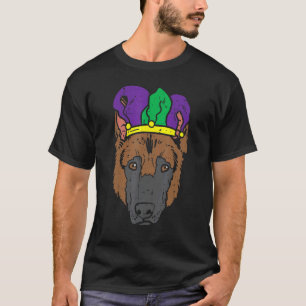 Jester Deutscher Schäferhund Gesicht Mardi Gras Hu T-Shirt