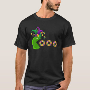 Jester Hat Eating King Cakes Mardi Gras Festival T-Shirt