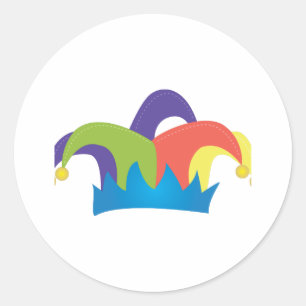 Jester Hat Runder Aufkleber