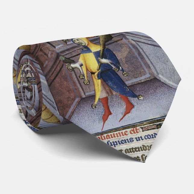 JESTER HOLING OWL MEDIEVAL MANUSCRIPT KRAWATTE (Gerollt)