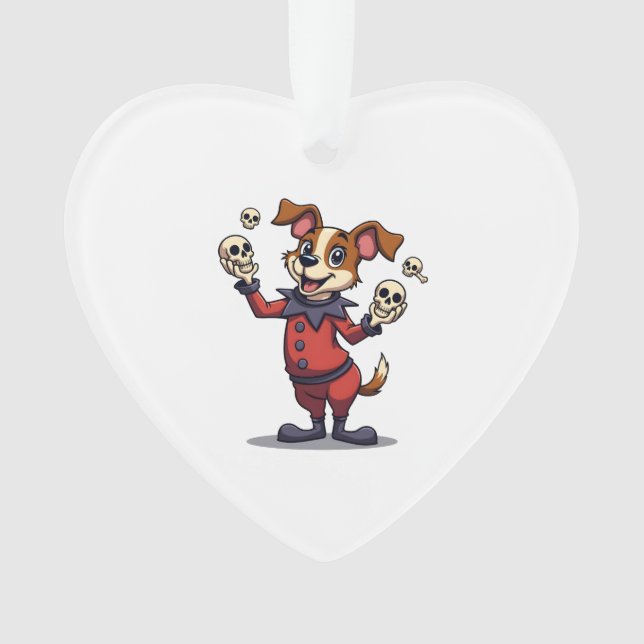 Jester Jack Russell Ornament (Vorderseite)