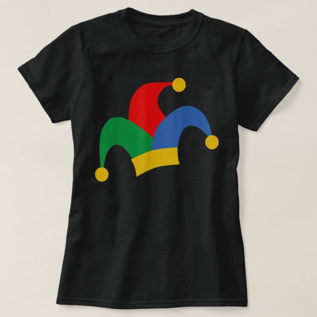 Jester Joker Clown Fools Hat mittelalterlichen Tim T-Shirt (Design vorne)