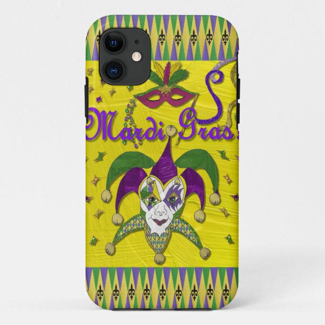 Jester Mask Mardi Gras Harlequin Case-Mate iPhone Hülle (Rückseite)