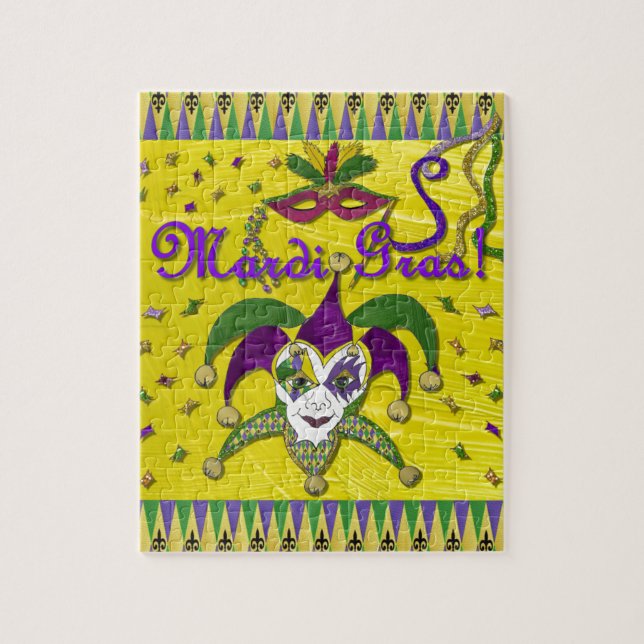 Jester Mask Mardi Gras Harlequin Puzzle (Vertikal)