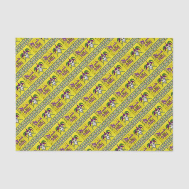 Jester Mask Mardi Gras Harlequin Seidenpapier (Vorderseite)